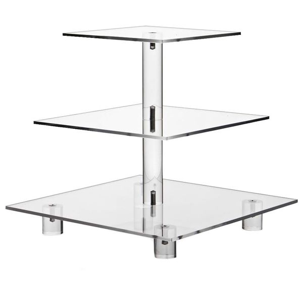 Acrylic 3 Tier Cupcake Stand (Square)