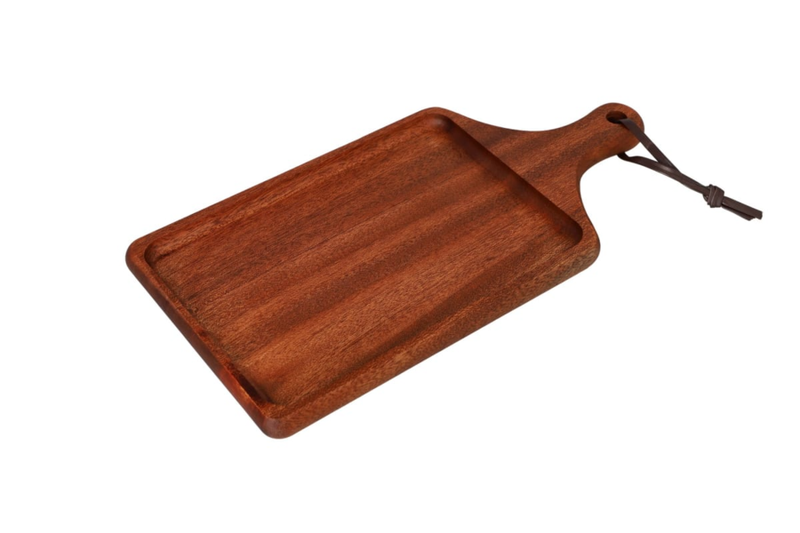 Wooden Rectangular Deep Pizza Board With Handle 35.9cm
