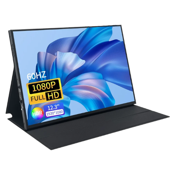 Full HDR Wide Angle Portable Monitor with Dual Connection - Black