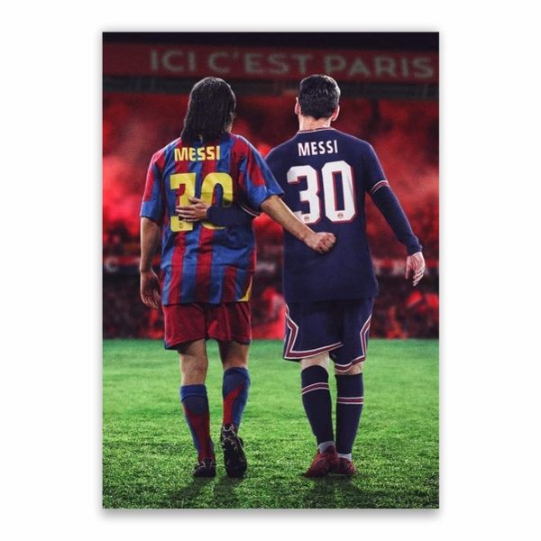 Messi From Barca To Paris Poster - A1