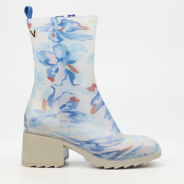 Viabeach Women Blue Square Toe Pvc Sole Boots image