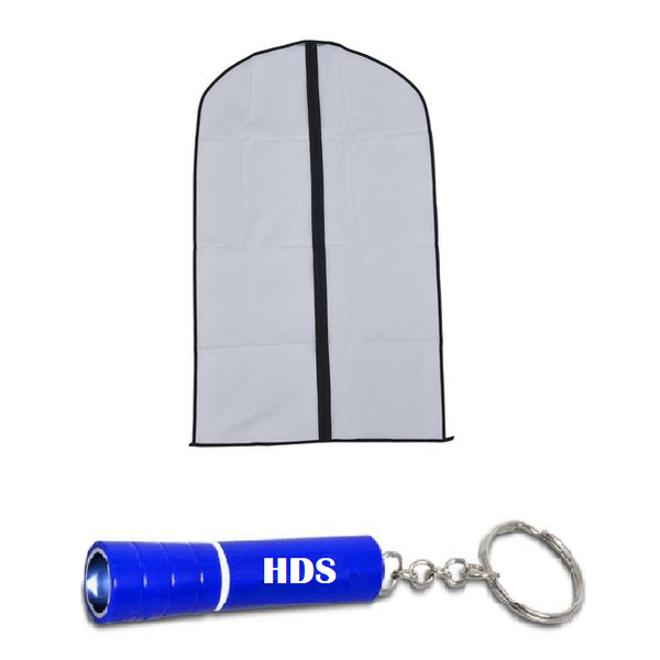 Garment Zip Bag - 60 x 137cm with HDS Branded Keyring Torch