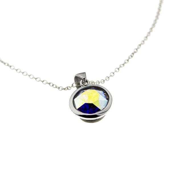 10mm Round Aurora Boreal Swarovski Necklace