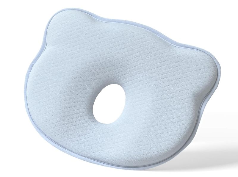 Shaped Memory Foam Baby Pillow, Baby Travel Pillow,Quilted Cotton Cove