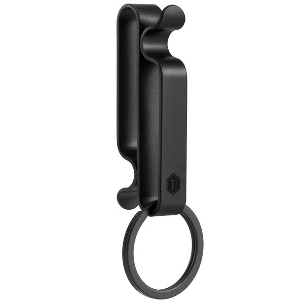 Titanium Alloy EDC Belt Keychain Clip (PVD Black)