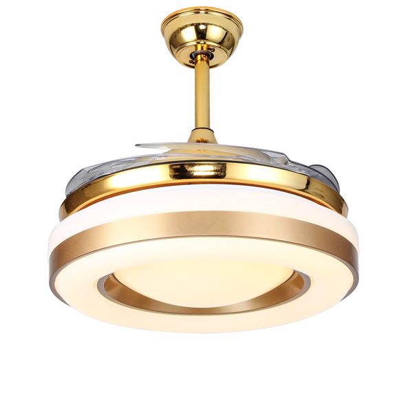 Drlight Fashion 4 Blade Ceiling Fan With Extendable Blades and Light 9104#