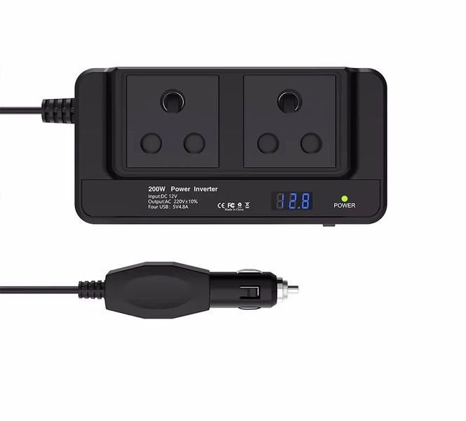 12V To 220V Car Power Inverter - 200W