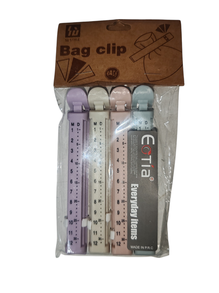 Sealing Clips for Food and Snack Bag - 4-Piece - 12 cm