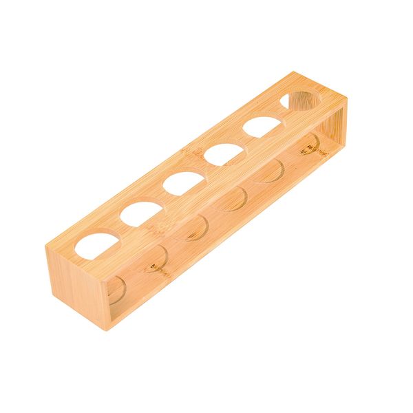 6-hole Bamboo Esssential Oil Storage Rack Aromatherapy Bottle Display Rack