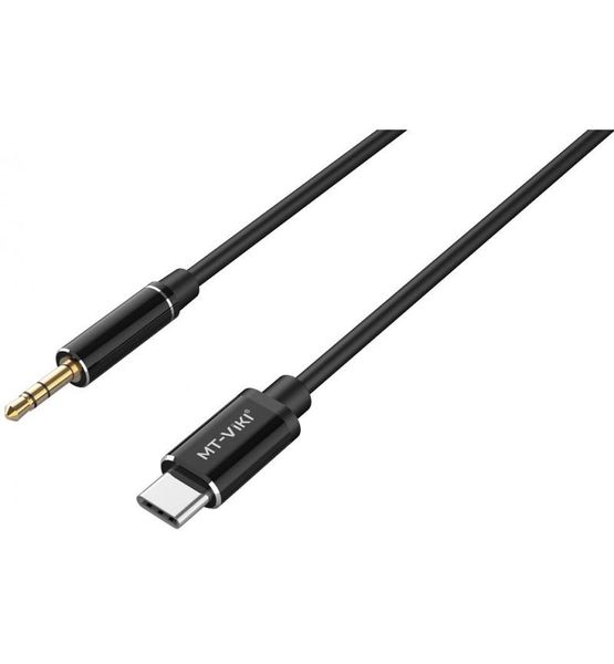 MT-Viki USB Type-C Male to 3.5 Male AUX Audio Cable - Black