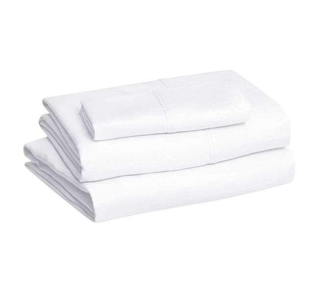 VickyD Bed Sheet Set Wrinkle Resistant White 3 Piece: Single Bed