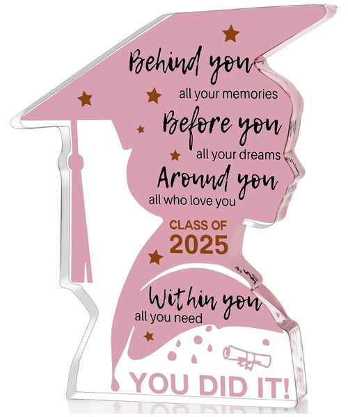 Acrylic Plaque Desk Decor Class Of 2025 College Graduation Decoration