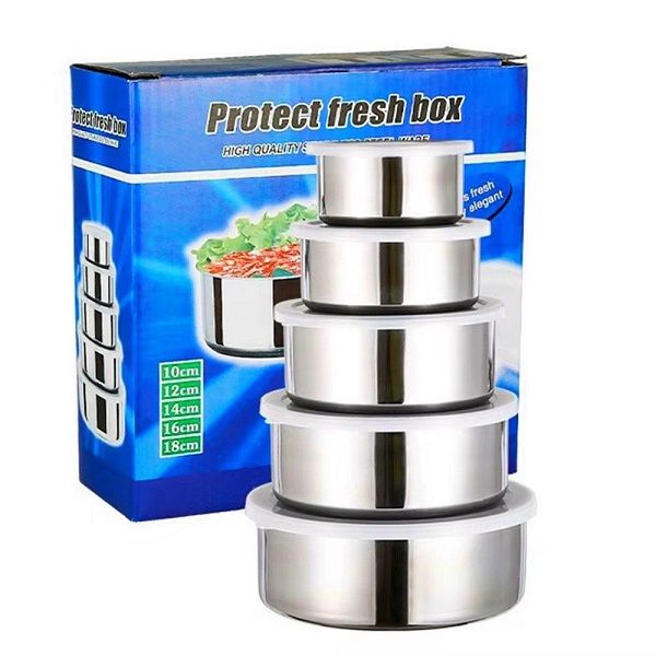 Stainless steel storage containers -5 Pieces