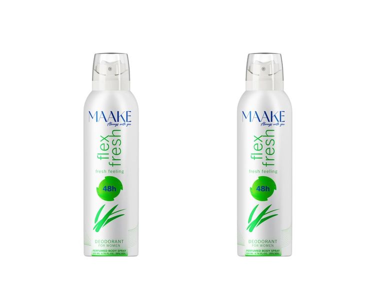 Flex Fresh Deodorant Spray for Women 200ml Can Pack of 2 Perfumed BodySpray