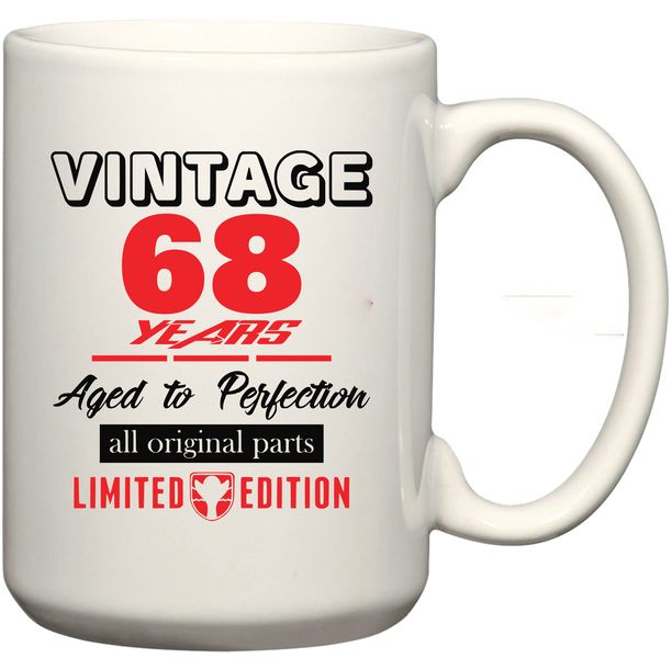 Vintage 68 Aged To Perfection Birthday Coffee Mug