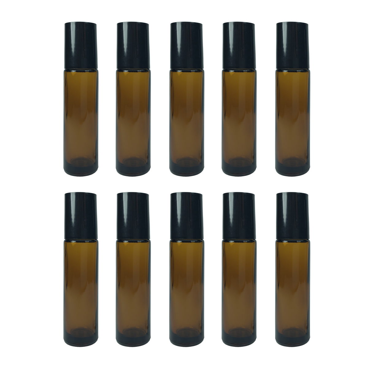 Amber Roller Glass Bottle with Rollon and Cap 10ml x 10 Buy Online