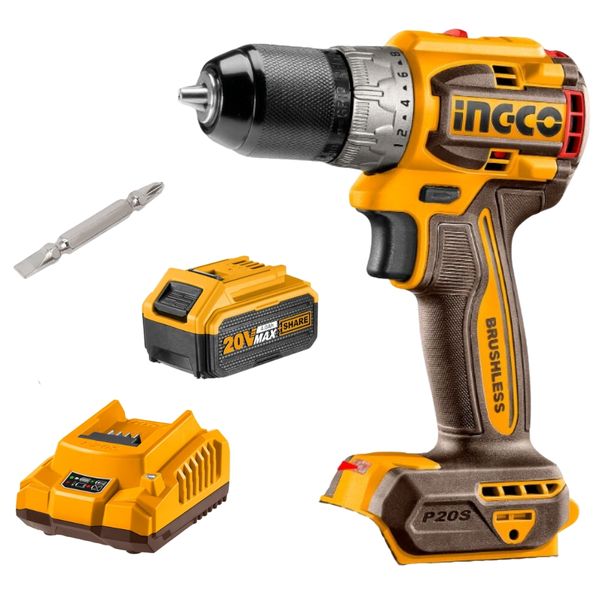 Ingco - Cordless Impact Drill - Compact - 60NM with 4.0Ah Battery &amp; Charger