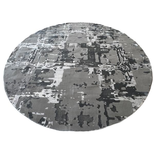 Large Round Grey Rug - 280 x 280 cm