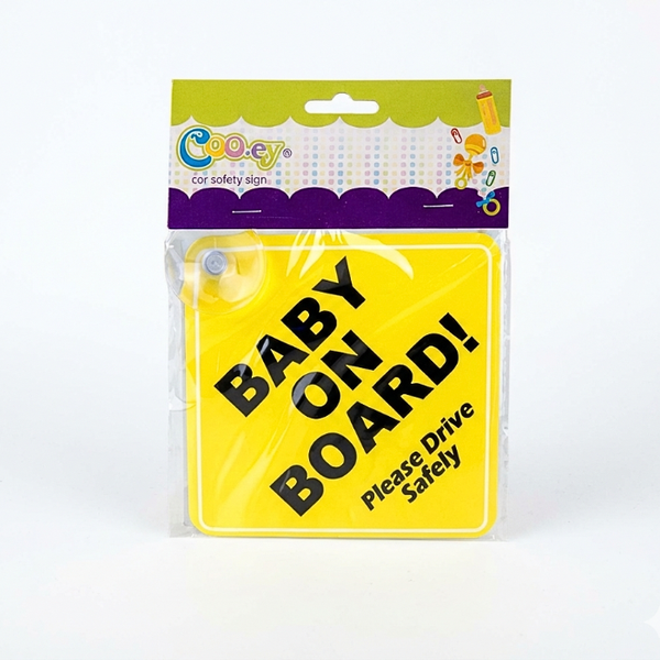 Yellow Modern Baby On Board Sign