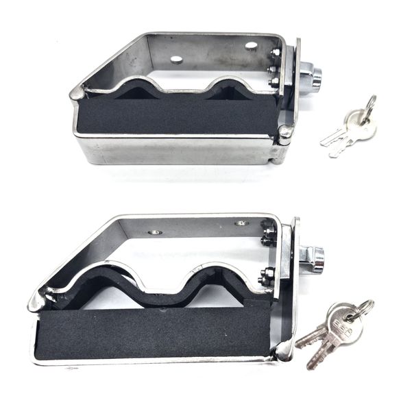 Fishing Buddy Stainless Steel Lockable Fishing Rod Roof Racks For 2