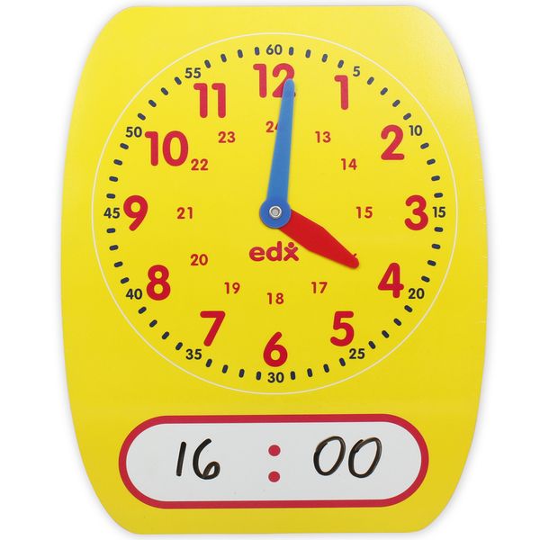 EDX Education Write &amp; Wipe 24-Hour Demo Clock