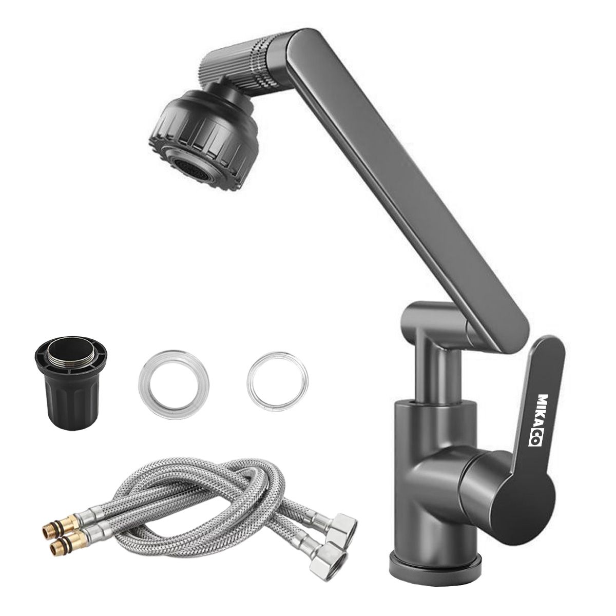 MIkaco 360 Degree Swivel Single Hole Faucet