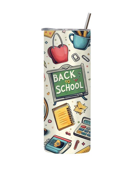 Pencils 20 Oz Tumbler with Lid and Straw Trendy Back to School Graphic 132