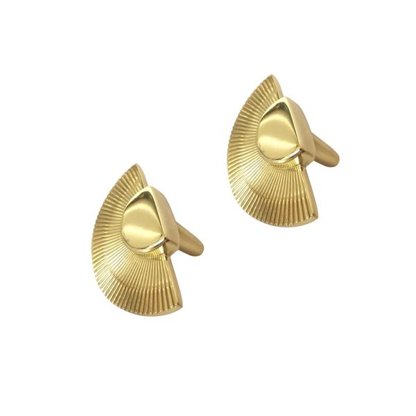 Brass Fan Doorknob - Set of Two