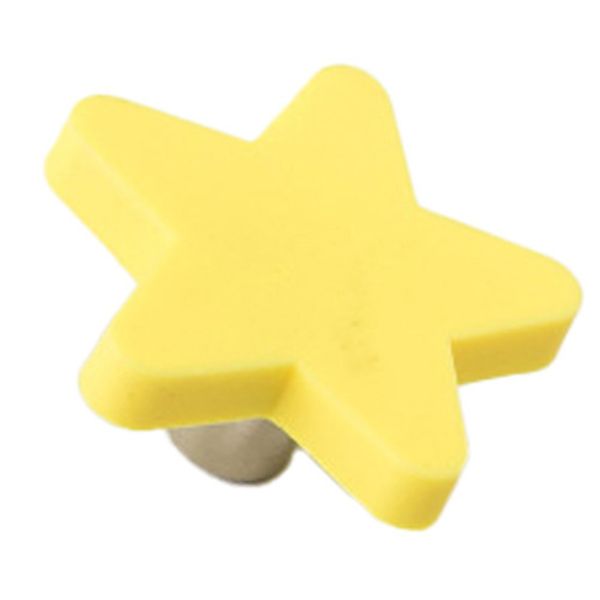 Modern Cartoon Children's Drawer Handle with Little Yellow Star Design