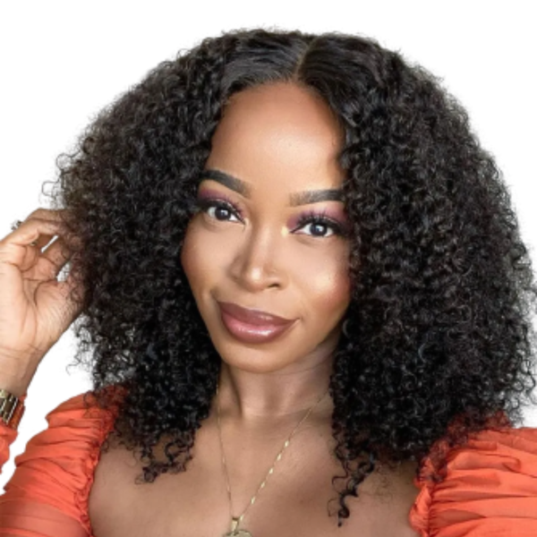 Brazilian Hair Wig, Kinky Curls Hair Wig With Closure