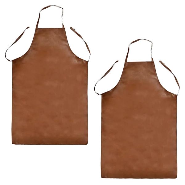 Decor Garden Brown Heavy Duty Safety Work Wear Apron Set of 2 - 97cm