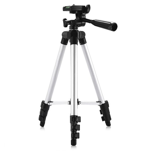 Lightweight Portable Aluminium Tripod 3110 TWB with Phone Holder - Silver