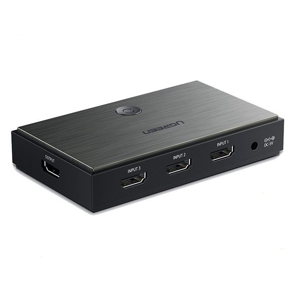 UGreen 50709 HDMI 2.0 3IN-1OUT 4K Amplified Switcher-BK