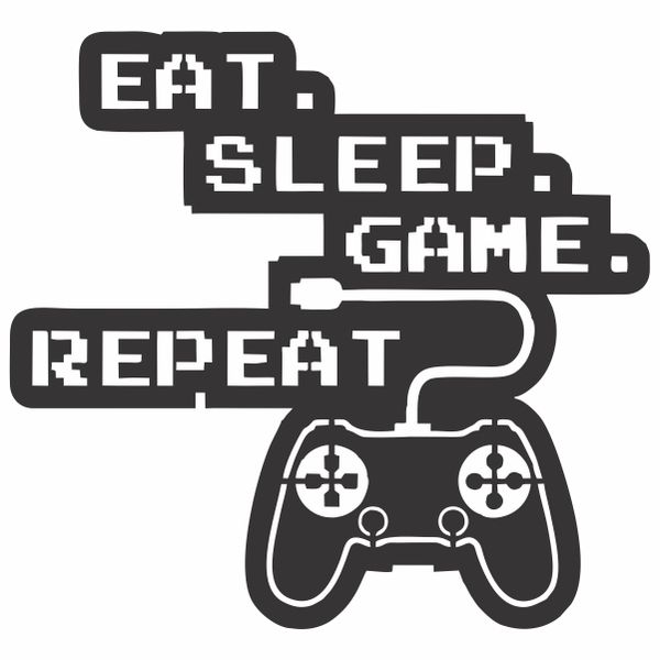 Eat, Sleep, Game, Repeat Wall Art