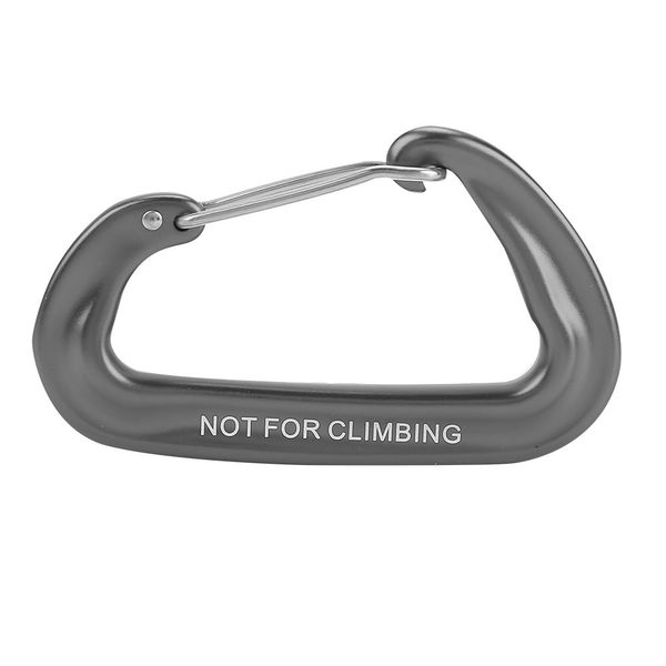 Gray Aluminum D-Buckle Keychain Carabiner