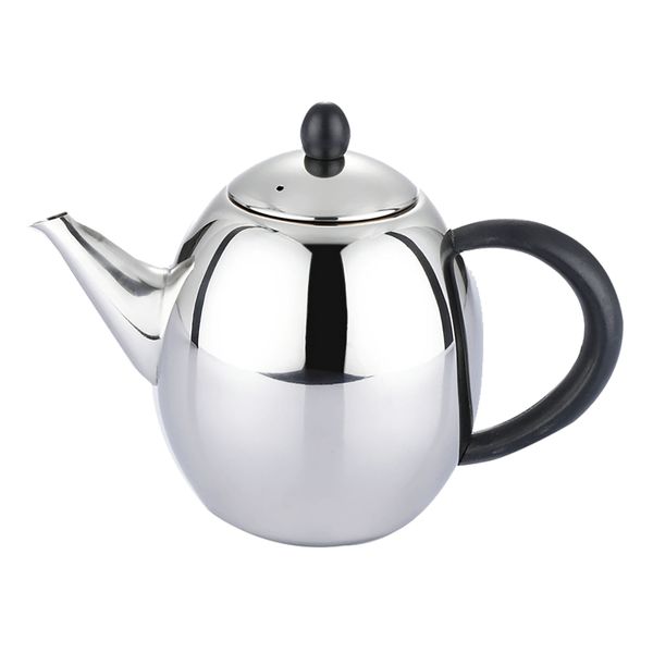 Regent Uji Teapot S/Steel with Black Bakelite Handle and Knob, 1 Litre
