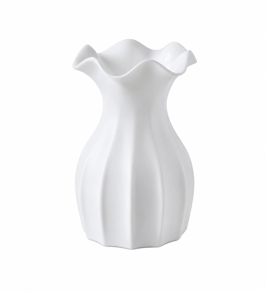 White Plastic Decorative Flower Vase image