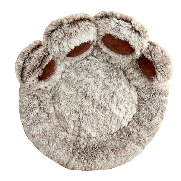 Pet Super Soft Paw Shaped Fluffy Bed Sofa (45cm) Brown