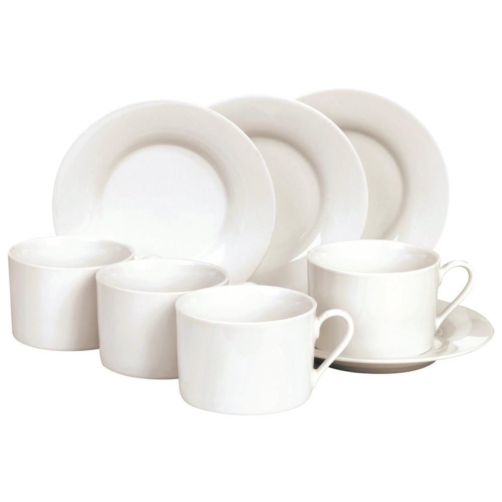 8 Piece White Cup and Saucer Set Shop Today. Get it Tomorrow