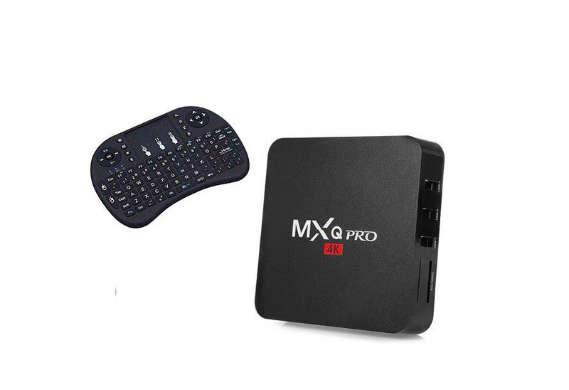 MXQ Pro 4K Android TV Box Media Player with Mini Wireless Keyboard