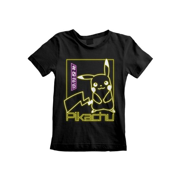 Officially Licensed Pokémon Kids T-Shirt - Pikachu Neon