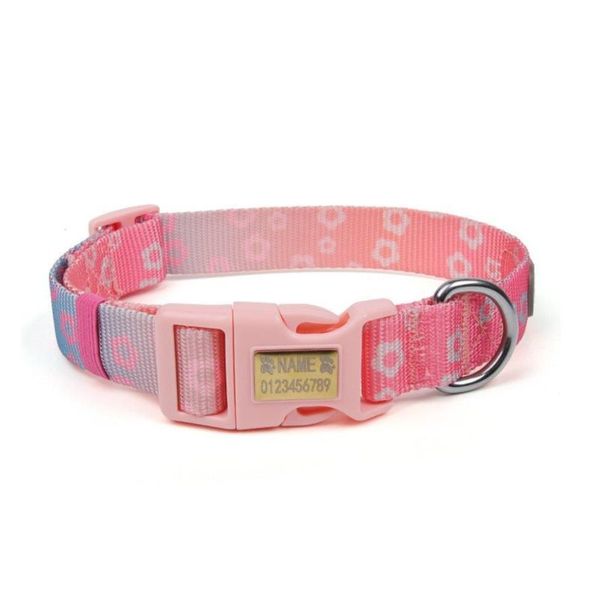 Dog Collar - Flower Power Pink