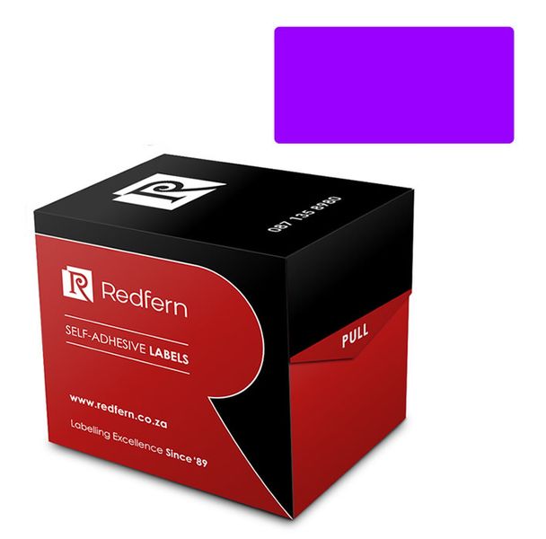 Redfern 32mm x 50mm Color Code Labels - Purple 5's