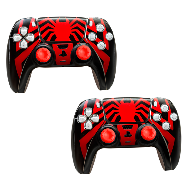 PS5 Controller Cover Skin 2-Pack Stickers &amp; Thumb Grips : Spider