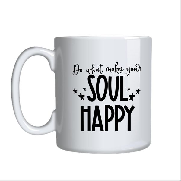 Happy Soul Coffee Mugs Trendy Motivational Graphic Cup Design Present 042