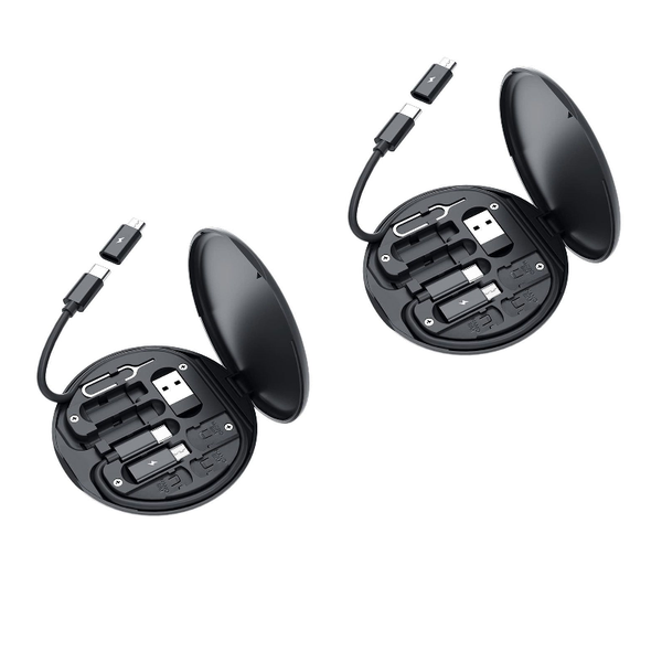 2 Pack-60W Multifunctional 5 in 1 Mobile Phone Fast Charging Data Cable Set