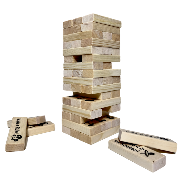 Wooden Block Game for Couples - 48-Piece Stacking Game