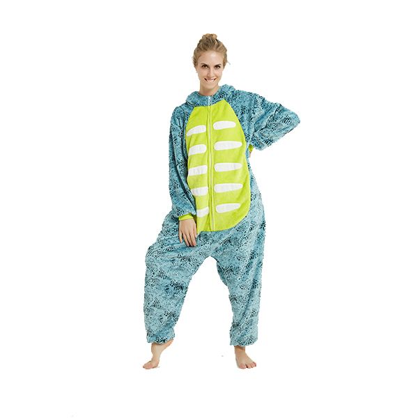 Iconix Green Dino Onesie for Adults