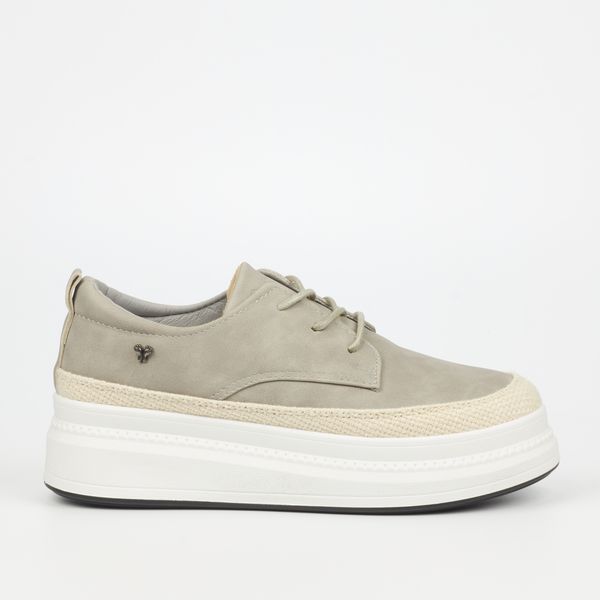 Women Grey Nubuck Pu Plain Casual image