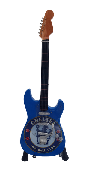 Mini Wooden Guitar Ornament - Chelsea Football Club - 24 x 7cm